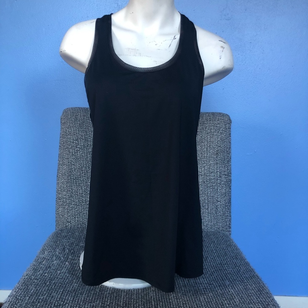 Fabletics Black Mosa Mesh Workout Tank Top